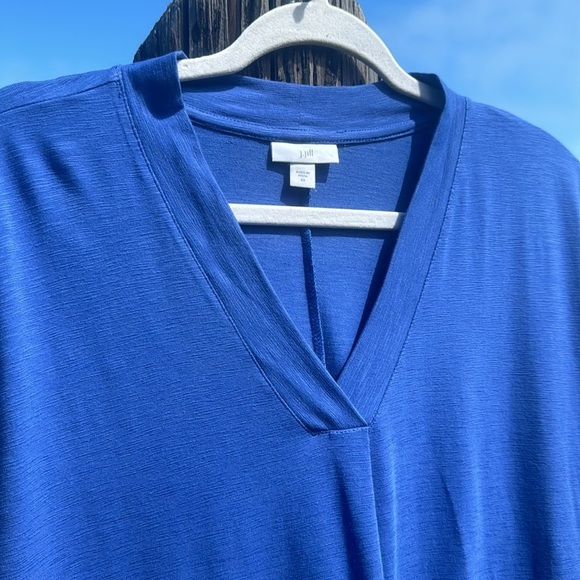 J Jill Blue Short Sleeve Coastal Tunic Dress Knee length XS - Picture 5 of 9